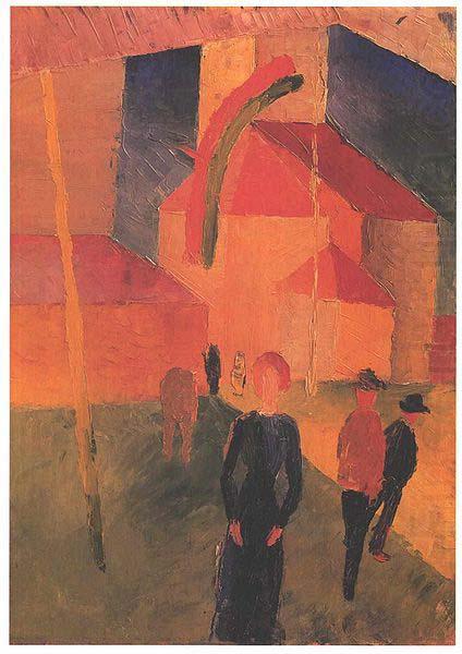 August Macke Flagged church china oil painting image